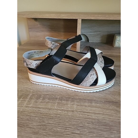 David Tate Echo Women's Slip On Shoes Sandals Leather  Platform Slides 7.5 W - Picture 5 of 10